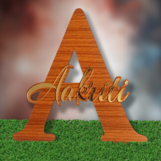 Personalized Wooden Initial Name Cutout