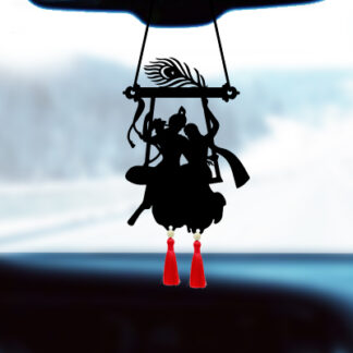 Divine Acrylic Car Hanging - Radha Krishna